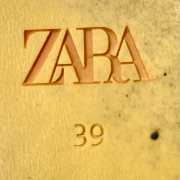 Zara Metallic Gold Cross Strap Women's Sandals Size EU 39 US 9 - Picture 11 of 13